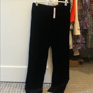 J. Crew velvet easy pull-on pants sz 2 black